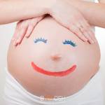 drawing persons on pregnant belly