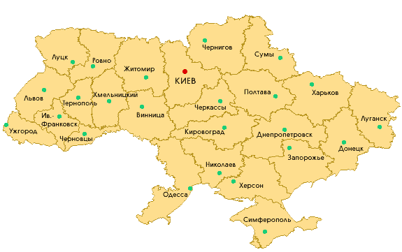 Украина: карта